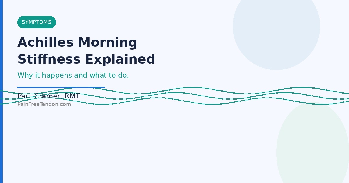 Achilles Morning Stiffness: What's Actually Causing It