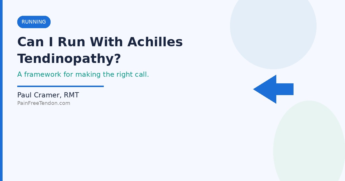Can I Run With Achilles Tendinopathy?