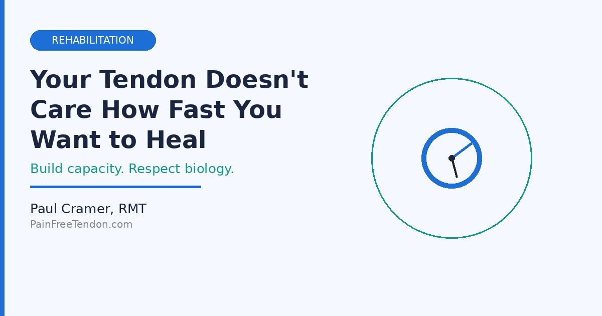 Your Tendon Doesn't Care How Fast You Want to Heal